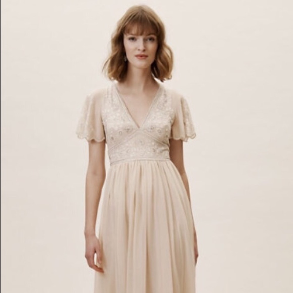 BHLDN Fresna Dress in Oyster